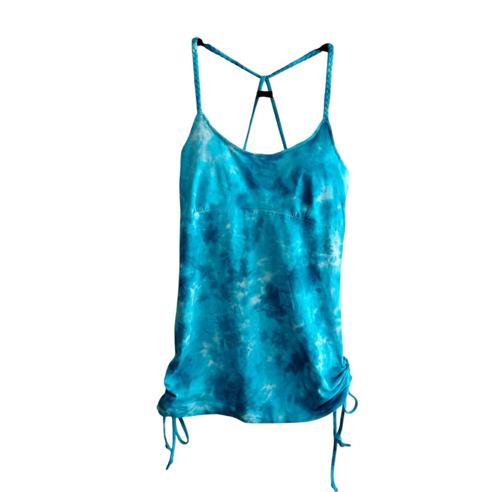 Vibrant Blue Tie-Dye Tank Top